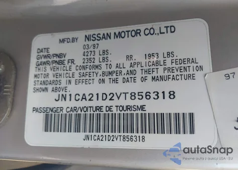 1997 Nissan Maxima Gle/Gxe/Se from USA, damaged, VIN JN1CA21D2VT856318